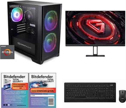 CORE R5 MAX REV.7 & G24I 180HZ 1MS FREESYNC & DESKTOP WIRELESS BLACK 2 & BITDEFENDER TOTAL SECURITY DESKTOP PC INFINITY GEAR