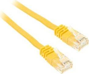 PATCH CABLE FLAT U/UTP CAT.6 1M YELLOW INLINE