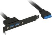 SLOT PLATE WITH 2XUSB3.0 CONNECTIONS TO INTERNAL USB3.0 INLINE από το e-SHOP