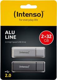 ALU LINE 2X32GB USB 2.0 ANTHRACITE & SILVER INTENSO