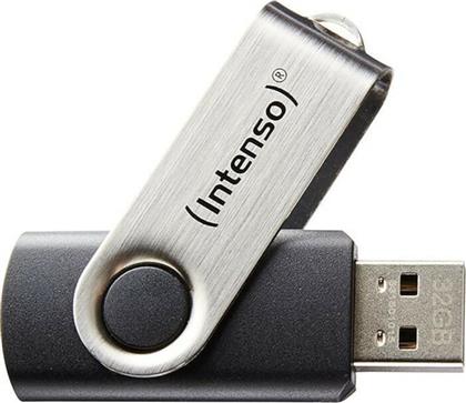 BASIC LINE 64GB USB 2.0 STICK ΜΑΥΡΟ INTENSO από το PUBLIC
