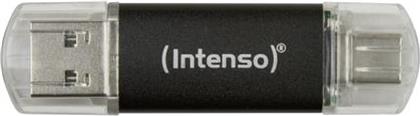 TWIST LINE 128GB USB 3.0 STICK ΜΕ ΣΥΝΔΕΣΗ USB-A USB-C ΜΑΥΡΟ INTENSO