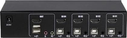 KVM SWITCH AS-41HA HDMI,4 PORT,METALL INTER-TECH