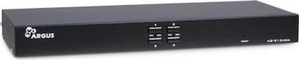 KVM SWITCH AS-9104DA NETWORK SWITCH UNMANAGED L2 4K DVI (4096 MBPS) USB AUDIO INTER-TECH