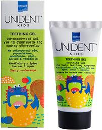 UNIDENT KIDS TEETHING GEL ΚΑΤΑΠΡΑΥΝΤΙΚΟ ΤΖΕΛ ΓΙΑ ΤΑ ΣΥΜΠΤΩΜΑΤΑ ΤΗΣ ΠΡΩΤΗΣ ΟΔΟΝΤΟΦΥΙΑΣ ΧΩΡΙΣ ΟΙΝΟΠΝΕΥΜΑ 30ML INTERMED