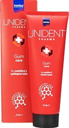 UNIDENT PHARMA GUM CARE ΟΔΟΝΤΟΚΡΕΜΑ ΜΕ ΦΘΟΡΙΟ ΓΙΑ ΕΥΑΙΣΘΗΤΑ & ΕΡΕΘΙΣΜΕΝΑ ΟΥΛΑ 75ML INTERMED