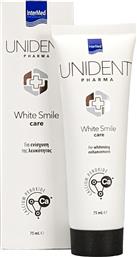 UNIDENT PHARMA WHITE SMILE CARE ΟΔΟΝΤΟΚΡΕΜΑ ΜΕ ΦΘΟΡΙΟ ΓΙΑ ΕΝΙΣΧΥΣΗ ΤΗΣ ΛΕΥΚΟΤΗΤΑΣ ΤΩΝ ΔΟΝΤΙΩΝ 75ML INTERMED