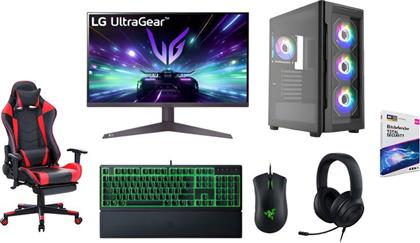 BUNDLE DESKTOP (RYZEN 5-5500/16 GB/512GB SSD/GEFORCE RTX 5050/WIN11HOME) + LG GAMING MONITOR 27 27GS50F FHD VA 180HZ 1MS + RAZER DEATHADDER ESSENTIAL + RAZER ORNATA V3 Χ + RAZER KRAKEN X LITE + ΚΑΡΕΚΛΑ GAMING ARTELIBRE SLIGO + ANTIVIRUS BITDEFENDER INTRA