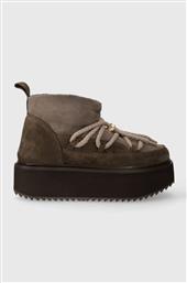 ΜΠΟΤΕΣ ΧΙΟΝΙΟΥ ΣΟΥΕΤ CLASSIC LOW PLATFORM ΧΡΩΜΑ: ΚΑΦΕ, 75104-105 F375104-105 INUIKII
