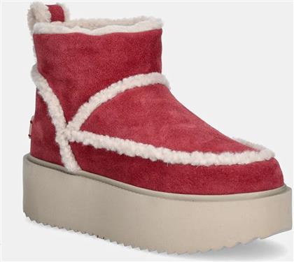 ΜΠΟΤΕΣ ΧΙΟΝΙΟΥ ΣΟΥΕΤ X COCCINELLE CLASSIC LOW SHEARLING ΧΡΩΜΑ: ΡΟΖ, 75204-150 INUIKII