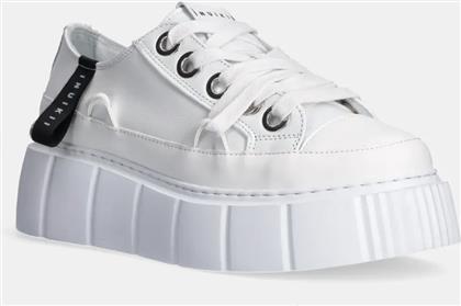 ΔΕΡΜΑΤΙΝΑ ΑΘΛΗΤΙΚΑ ΠΑΠΟΥΤΣΙΑ LEATHER MATILDA LOW ΧΡΩΜΑ: ΑΣΠΡΟ, 1001.001.0022.100 / 35202-033 INUIKII