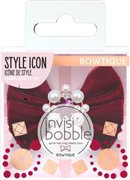 BOWTIQUE BRITISH ROYAL TAKE A BOW RED VELVET & PEARLS 1 ΤΕΜΑΧΙΟ INVISIBOBBLE