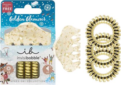 PROMO APRES-SKI 24K GOLD THE ORIGINAL HAIR SPIRAL 3 ΤΕΜΑΧΙΑ & THE STYLISH HAIR CLAW 1 ΤΕΜΑΧΙΟ INVISIBOBBLE