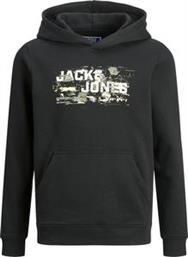 HOODIE JCOOUTDOOR LOGO 12263378 ΜΑΥΡΟ (128 CM) (8 ΕΤΩΝ) JACK & JONES