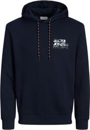 HOODIE JJLUKE 12256821 ΣΚΟΥΡΟ ΜΠΛΕ JACK & JONES