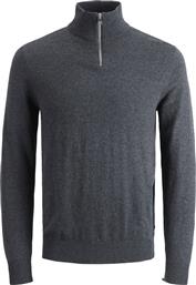 ΠΟΥΛΟΒΕΡ JJEEMIL HALF ZIP 12268772 ΣΚΟΥΡΟ ΓΚΡΙ ΜΕΛΑΝΖΕ (140CM)-(10 ΕΤΩΝ) JACK & JONES