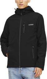 ΤΖΑΚΕΤ JJTAYLOR SOFTSHELL 12259615 ΜΑΥΡΟ JACK & JONES από το PLUS4U