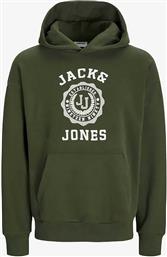 ΑΝΔΡΙΚΗ ΜΠΛΟΥΖΑ ΦΟΥΤΕΡ ΜΕ GRAPHIC LOGO PRINT - 12256815 ΧΑΚΙ JACK & JONES