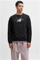 ΑΝΔΡΙΚΗ ΜΠΛΟΥΖΑ ΦΟΥΤΕΡ ΜΕ LOGO PRINT - 12282791 ΜΑΥΡΟ JACK & JONES