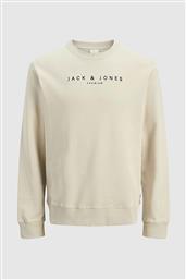 ΑΝΔΡΙΚΗ ΜΠΛΟΥΖΑ ΦΟΥΤΕΡ ΜΕ LOGO PRINT - 12283436 ΚΡΕΜ JACK & JONES