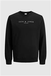ΑΝΔΡΙΚΗ ΜΠΛΟΥΖΑ ΦΟΥΤΕΡ ΜΕ LOGO PRINT - 12283436 ΜΑΥΡΟ JACK & JONES