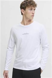 ΑΝΔΡΙΚΗ ΜΑΚΡΥΜΑΝΙΚΗ ΜΠΛΟΥΖΑ ΜΕ LETTERING REGULAR FIT - 12288081 ΚΑΦΕ JACK & JONES