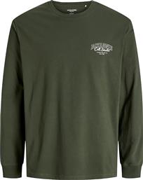 ΑΝΔΡΙΚΗ ΜΑΚΡΥΜΑΝΙΚΗ ΜΠΛΟΥΖΑ ΜΕ LOGO PRINT REGULAR FIT - 12278510 ΠΡΑΣΙΝΟ JACK & JONES