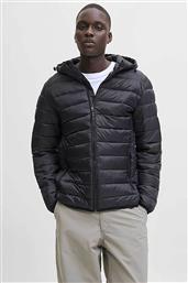 ΑΝΔΡΙΚΟ ΜΠΟΥΦΑΝ ΜΕ ΚΑΠΙΤΟΝΕ ΣΧΕΔΙΟ SLIM FIT - 12280970 ΜΑΥΡΟ JACK & JONES