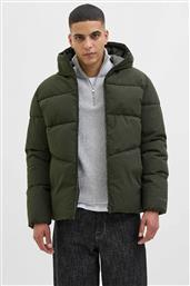 ΑΝΔΡΙΚΟ ΜΠΟΥΦΑΝ ΜΕ ΚΑΠΙΤΟΝΕ ΣΧΕΔΙΟ SLIM FIT - 12283517 ΚΥΠΑΡΙΣΣΙ JACK & JONES