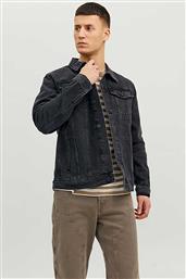 ΑΝΔΡΙΚΟ DENIM JACKET ΜΟΝΟΧΡΩΜΟ REGULAR FIT - 12223613 ΜΑΥΡΟ JACK & JONES