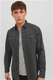 ΑΝΔΡΙΚΟ DENIM ΠΟΥΚΑΜΙΣΟ REGULAR FIT - 12138115 ΜΑΥΡΟ JACK & JONES
