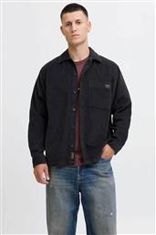 ΑΝΔΡΙΚΟ OVERSHIRT ΚΟΤΛΕ ΜΟΝΟΧΡΩΜΟ RELAXED FIT - 12278992 ΜΑΥΡΟ JACK & JONES