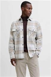 ΑΝΔΡΙΚΟ OVERSHIRT ΜΕ ΚΑΡΟ ΣΧΕΔΙΟ RELAXED FIT - 12286804 ΕΚΡΟΥ JACK & JONES