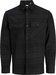 ΑΝΔΡΙΚΟ OVERSHIRT ΜΕ ΚΑΡΟ ΣΧΕΔΙΟ RELAXED FIT - 12286804 ΜΑΥΡΟ JACK & JONES