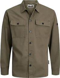 ΑΝΔΡΙΚΟ OVERSHIRT ΜΟΝΟΧΡΩΜΟ ΜΕ ΤΣΕΠΕΣ RELAXED FIT - 12284219 ΛΑΔΙ JACK & JONES