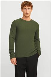 ΑΝΔΡΙΚΟ ΠΟΥΛΟΒΕΡ RIBBED KNIT FIT - 12258471 ΧΑΚΙ JACK & JONES