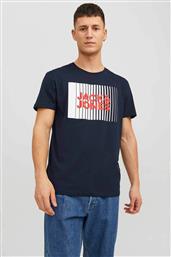 ΑΝΔΡΙΚΟ T-SHIRT ΜΕ GRAPHIC LOGO PRINT - 12233999 ΜΠΛΕ ΣΚΟΥΡΟ JACK & JONES