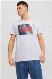 ΑΝΔΡΙΚΟ T-SHIRT ΜΕ GRAPHIC LOGO PRINT - 12233999 ΛΕΥΚΟ JACK & JONES