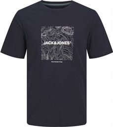 ΑΝΔΡΙΚΟ T-SHIRT ΜΕ GRAPHIC LOGO PRINT REGULAR FIT - 12256780 ΜΠΛΕ ΣΚΟΥΡΟ JACK & JONES