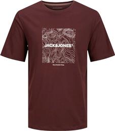 ΑΝΔΡΙΚΟ T-SHIRT ΜΕ GRAPHIC LOGO PRINT REGULAR FIT - 12256780 ΜΠΟΡΝΤΟ JACK & JONES