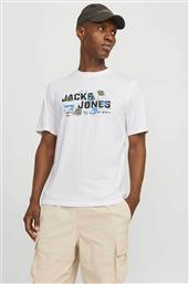 ΑΝΔΡΙΚΟ T-SHIRT ΜΕ ΛΟΓΟΤΥΠΟ REGULAR FIT - 12262560 ΛΕΥΚΟ JACK & JONES