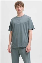 ΑΝΔΡΙΚΟ T-SHIRT ΜΟΝΟΧΡΩΜΟ ΜΕ LETTERING - 12278787 ΓΚΡΙ ΓΑΛΑΖΙΟ JACK & JONES