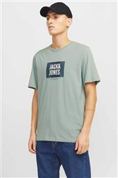 ΑΝΔΡΙΚΟ T-SHIRT ΜΟΝΟΧΡΩΜΟ ΜΕ LOGO PRINT - 12268477 ΒΕΡΑΜΑΝ JACK & JONES