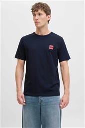 ΑΝΔΡΙΚΟ T-SHIRT ΜΟΝΟΧΡΩΜΟ ΜΕ LOGO PRINT REGULAR FIT - 12279100 ΜΠΛΕ ΣΚΟΥΡΟ JACK & JONES