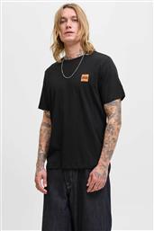ΑΝΔΡΙΚΟ T-SHIRT ΜΟΝΟΧΡΩΜΟ ΜΕ LOGO PRINT REGULAR FIT - 12279100 ΜΑΥΡΟ JACK & JONES
