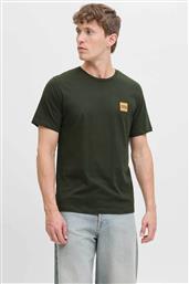 ΑΝΔΡΙΚΟ T-SHIRT ΜΟΝΟΧΡΩΜΟ ΜΕ LOGO PRINT REGULAR FIT - 12279100 ΠΡΑΣΙΝΟ JACK & JONES