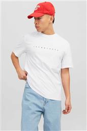 ΑΝΔΡΙΚΟ T-SHIRT ΜΟΝΟΧΡΩΜΟ ΜΕ LOGO PRINT RELAXED FIT - 12234746 ΚΑΦΕ JACK & JONES
