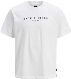 ΑΝΔΡΙΚΟ T-SHIRT ΜΟΝΟΧΡΩΜΟ ΜΕ LOGO PRINT RELAXED FIT - 12275186 ΛΕΥΚΟ JACK & JONES