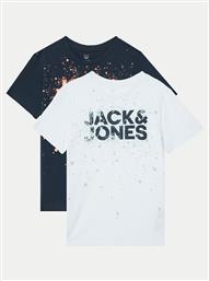 ΣΕΤ 2 T-SHIRTS SPLASH 12264259 ΣΚΟΥΡΟ ΜΠΛΕ REGULAR FIT JACK & JONES