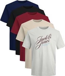 ΣΕΤ T-SHIRTS 5 ΤΕΜΑΧΙΩΝ JACK & JONES